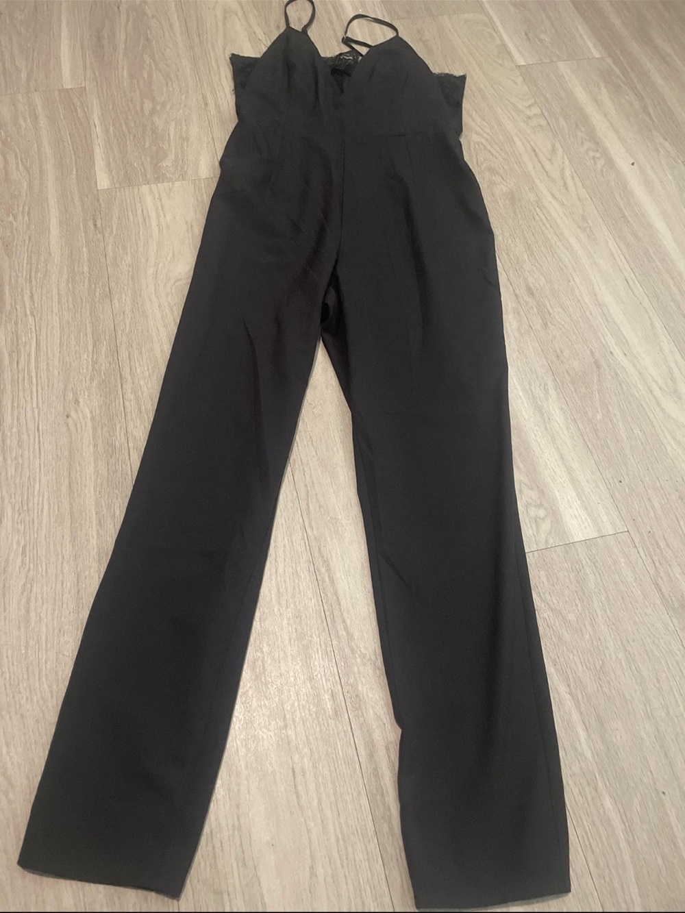 Missguided Black Strappy Jumpsuit